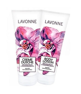 Lavonne Gift Set 10: Lavonne Body Lotion 200ml and Lavonne Shower Cream 200ml.